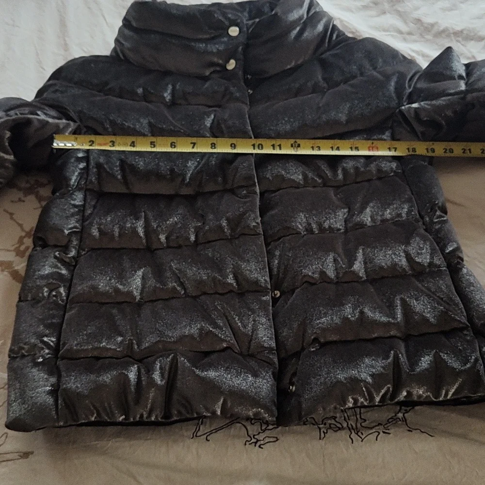 Herno Down/ Feather Fill, Ladies Shimmering Tan/Silver Puffer Jacket/ Size 40. - Picture 14 of 17